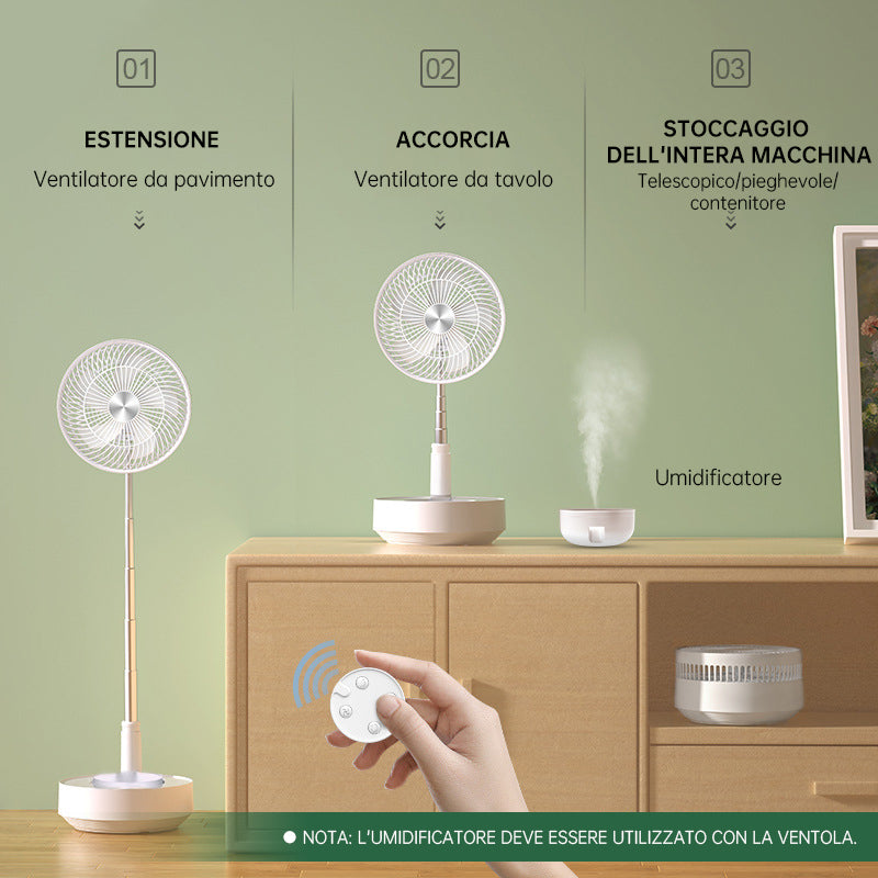 Ventilatore pieghevole telescopico