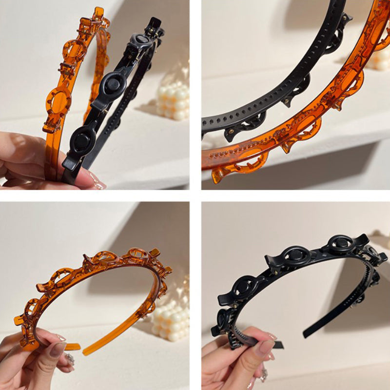 Fascia per capelli con clip per frangia
