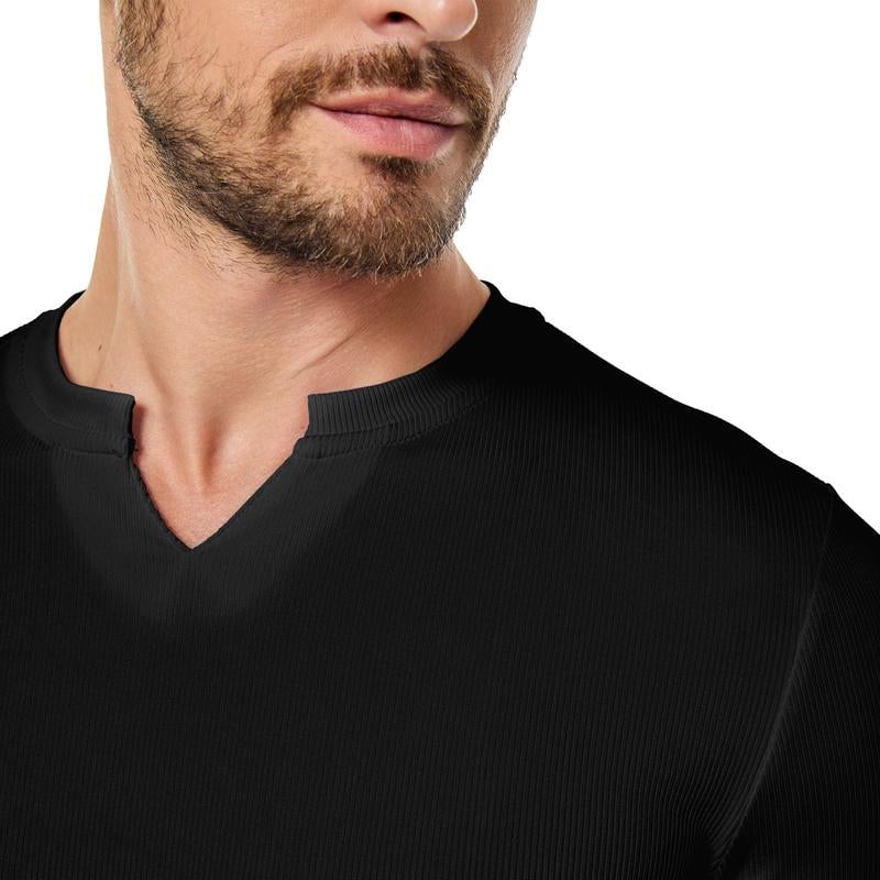 Maglietta Uomo Slim Fit Scollo a V Longline Muscle