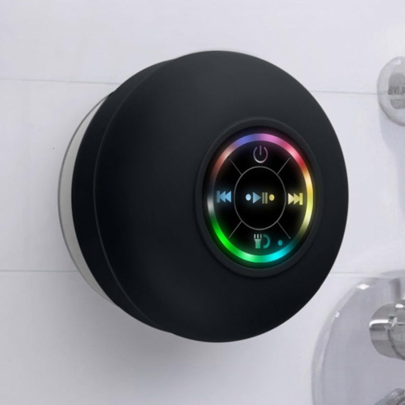 Mini altoparlante da doccia Bluetooth con luce LED