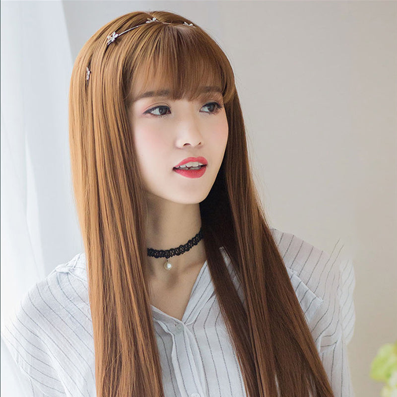 Estensione per capelli senza cuciture con frangia 3D a clip