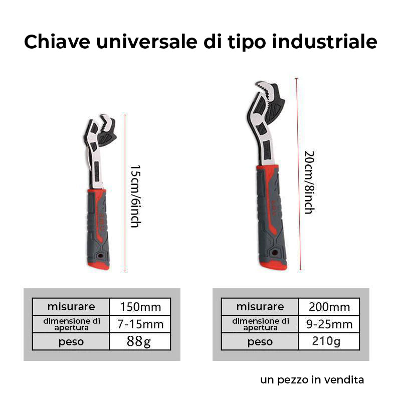 Chiave regolabile autobloccante multifunzionale