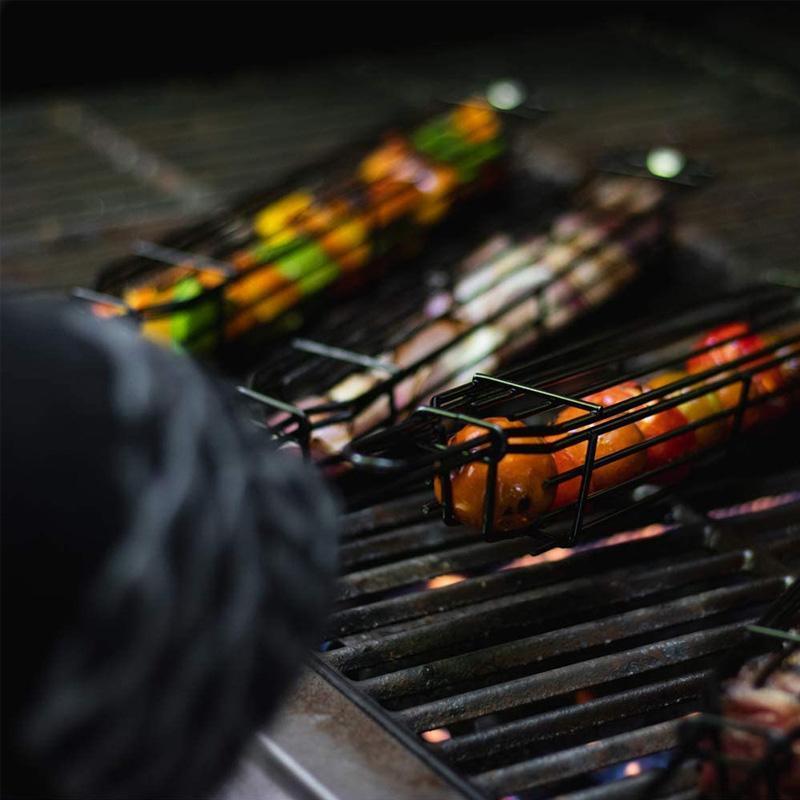 Cestino per barbecue cilindrico