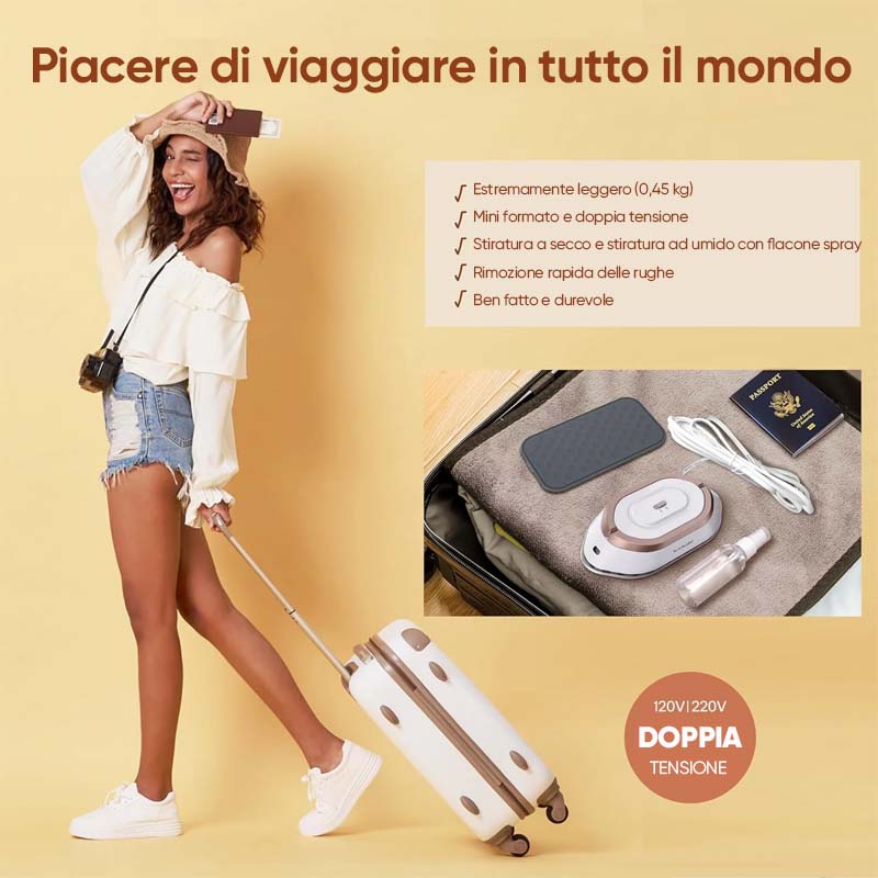 Ferro da viaggio con doppia tensione