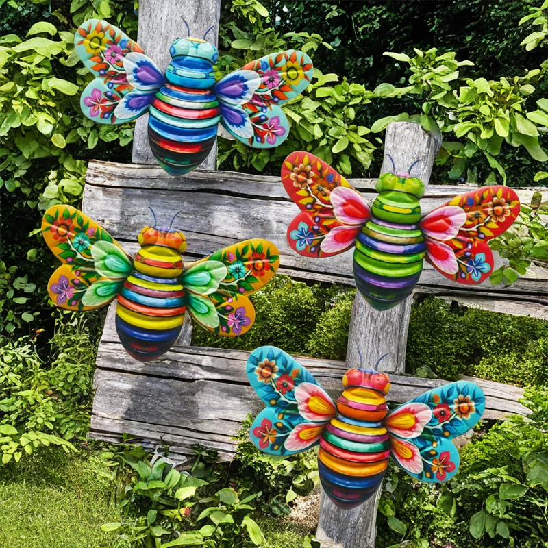 Decorazioni da parete sospese per sculture artistiche in ferro ape per giardino