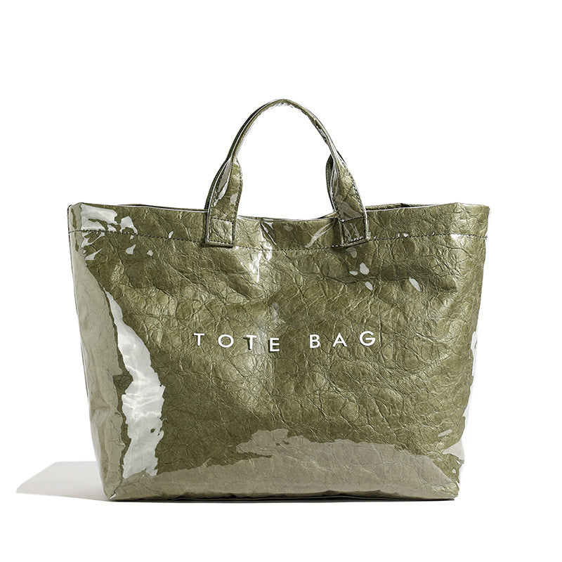 Borsa tote da donna con stampa di lettere