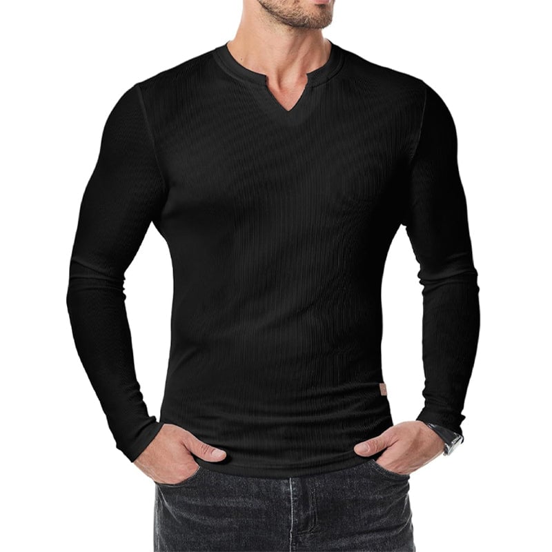 Maglietta Uomo Slim Fit Scollo a V Longline Muscle