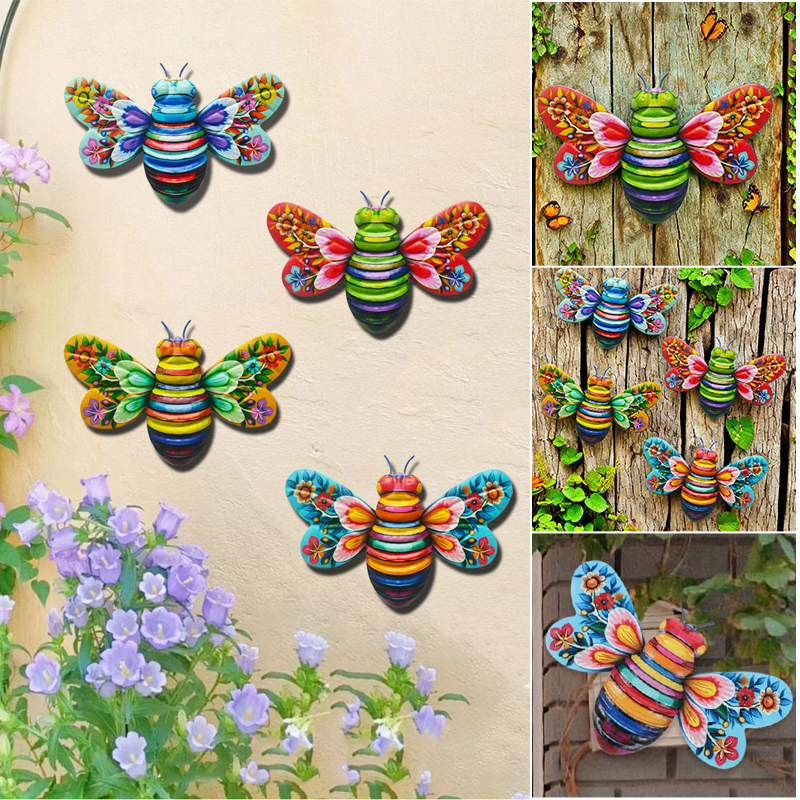 Decorazioni da parete sospese per sculture artistiche in ferro ape per giardino