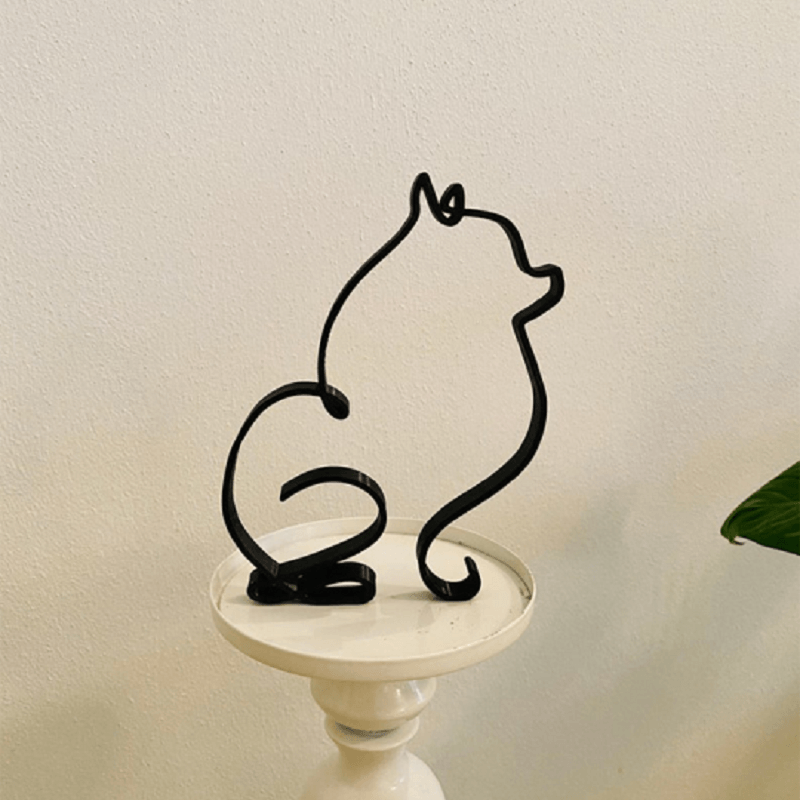 Scultura d'arte minimalista del cane