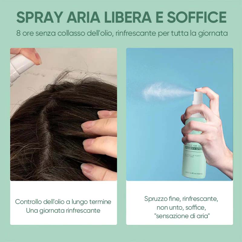 Spray magico per capelli asciutti