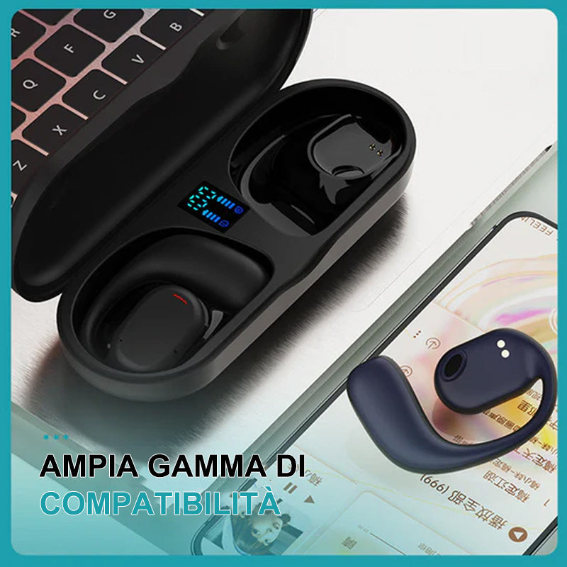 Auricolare Bluetooth senza fili con gancio per l'orecchio