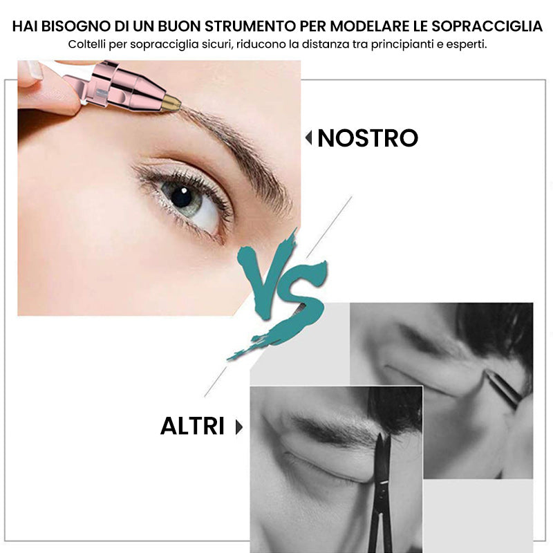 Rasoio Elettrico 2 in 1 per Sopracciglia