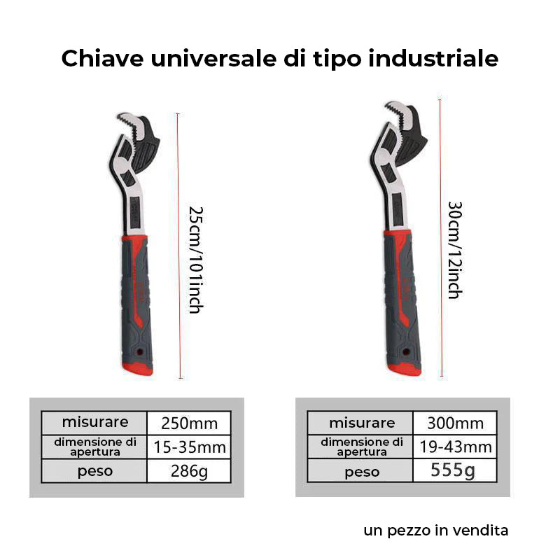 Chiave regolabile autobloccante multifunzionale