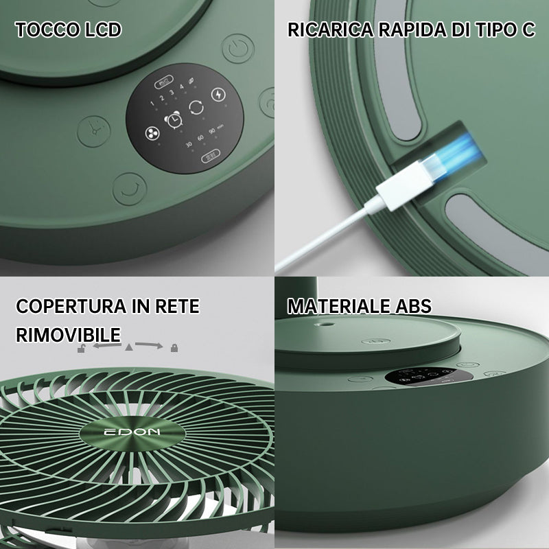 Ventilatore pieghevole telescopico
