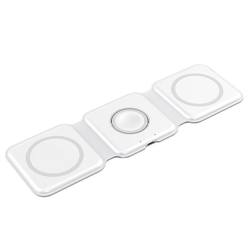 Nuovo caricabatterie wireless pieghevole 3 in 1