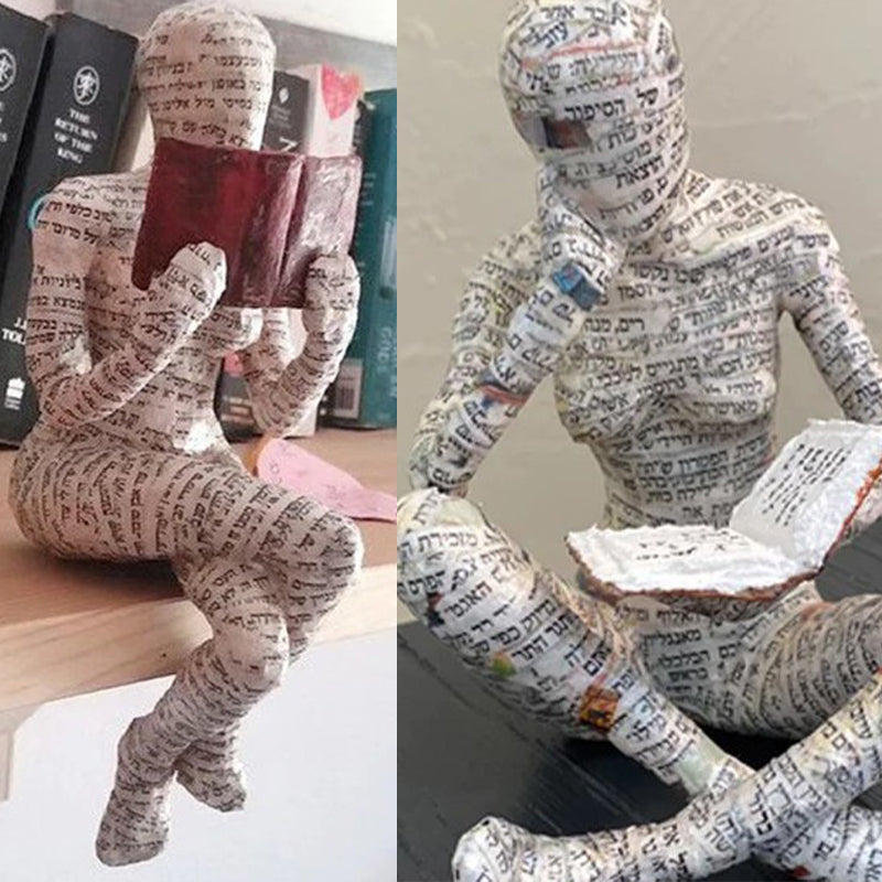 Artigianato di ornamenti in resina sotto forma di studioso