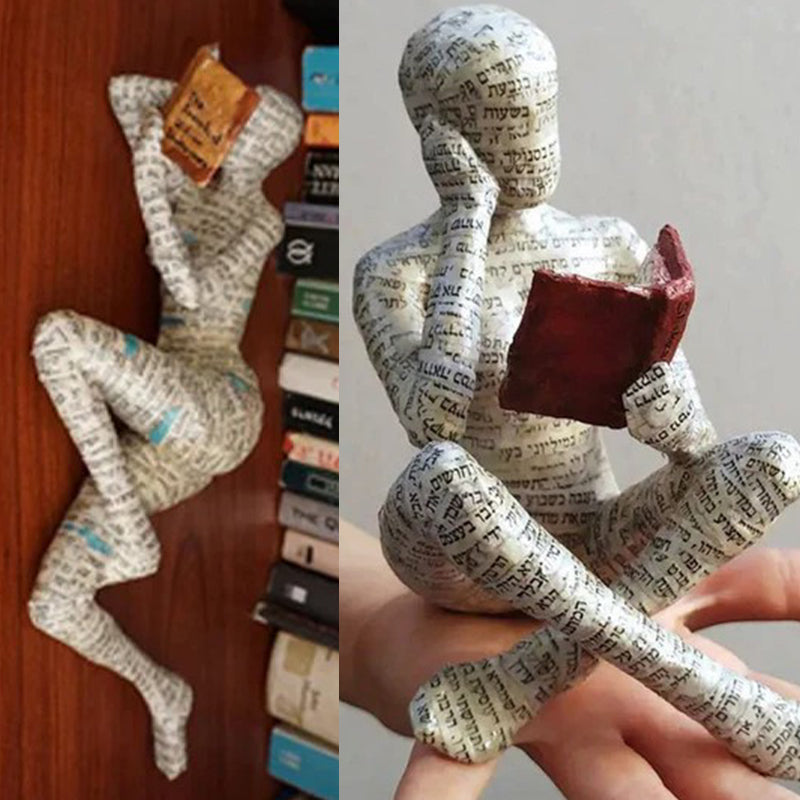 Artigianato di ornamenti in resina sotto forma di studioso