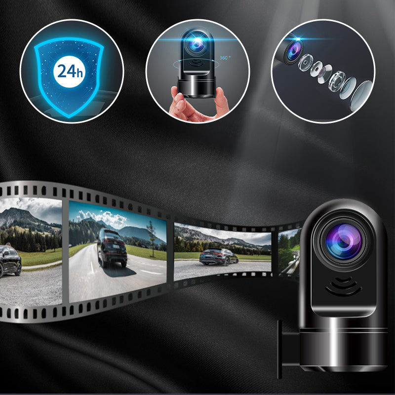 Mini telecamera da cruscotto ADAS 1080P HD con rotazione a 360°