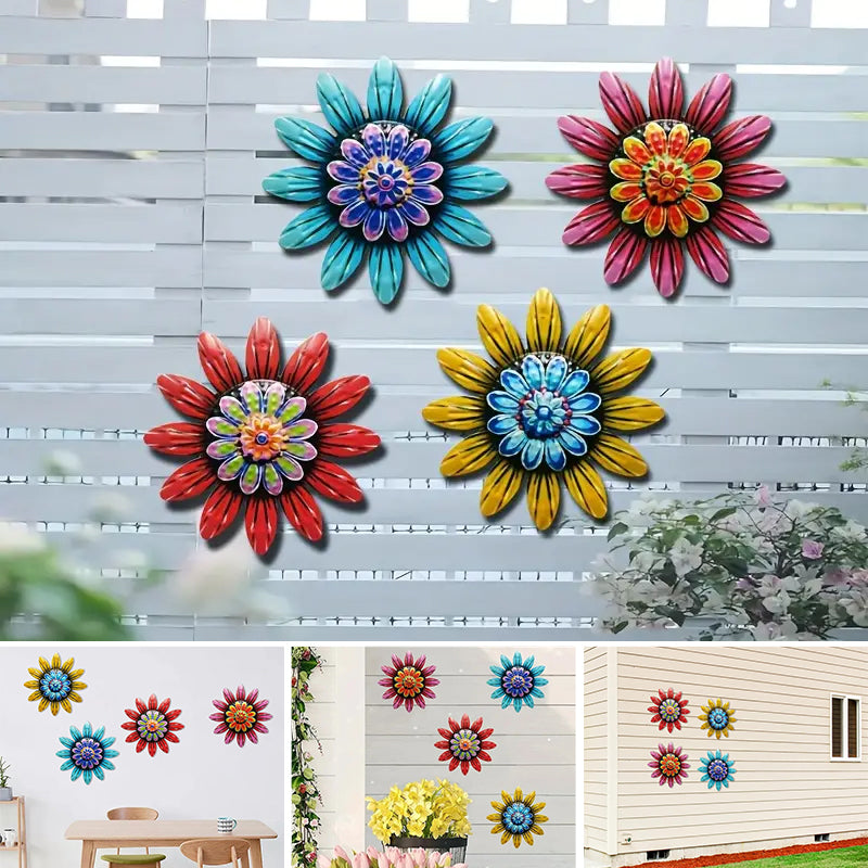 Decorazioni artigianali floreali in metallo