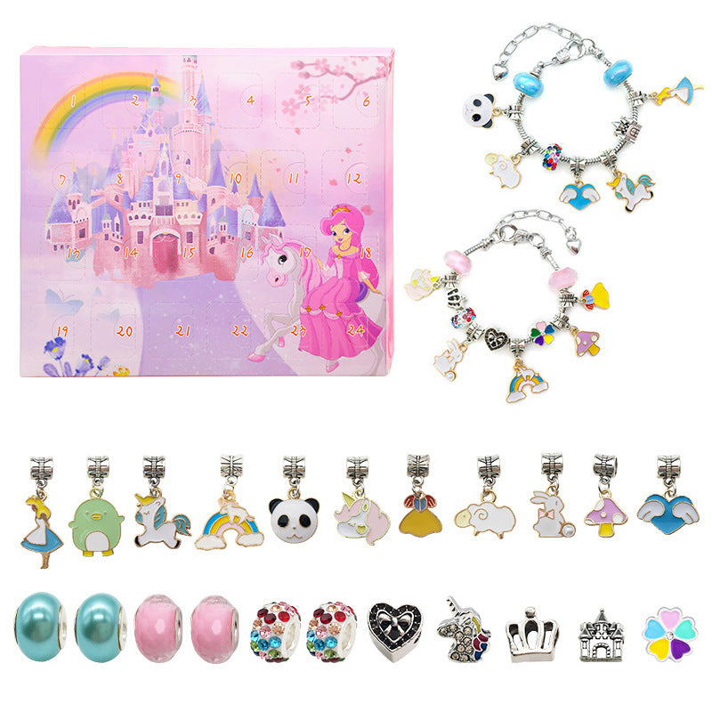 Set Braccialetti Calendario dell'Avvento Fai da Te di 24 Giorni