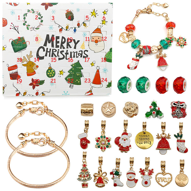 Set Braccialetti Calendario dell'Avvento Fai da Te di 24 Giorni