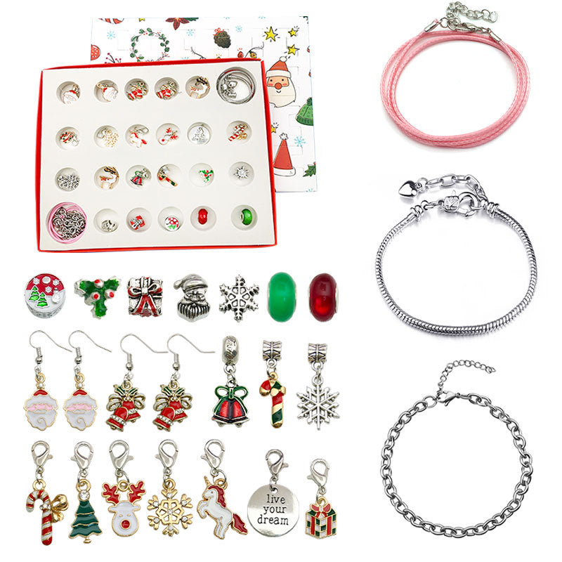 Set Braccialetti Calendario dell'Avvento Fai da Te di 24 Giorni