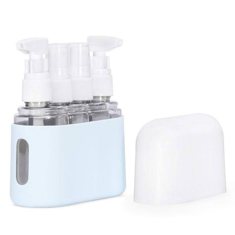 Set di bottiglie da viaggio portatili con dispenser per shampoo