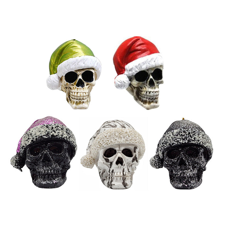 Mini scheletro con cappello di Natale