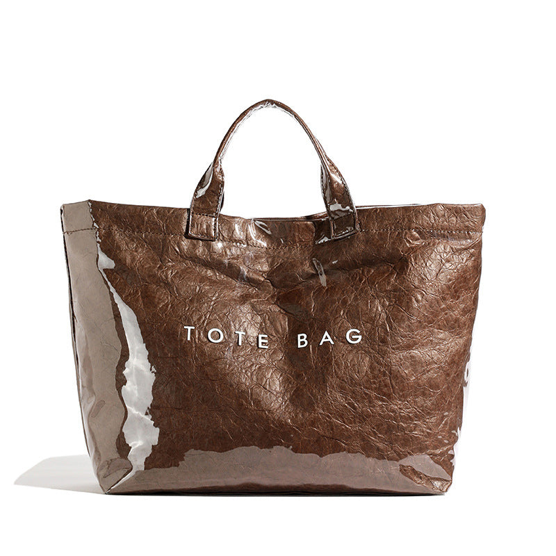 Borsa tote da donna con stampa di lettere