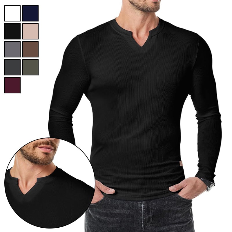Maglietta Uomo Slim Fit Scollo a V Longline Muscle