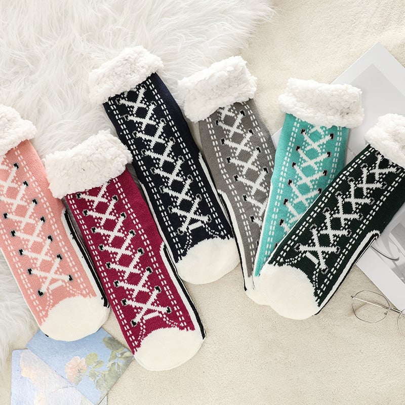 Calzini tipo pantofola in cashmere ultraspesso