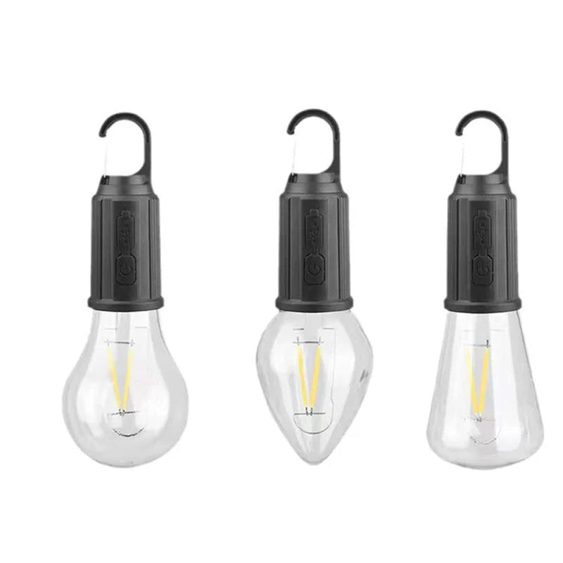 Lampadina retrò con ricarica di tipo C da campeggio all'aperto
