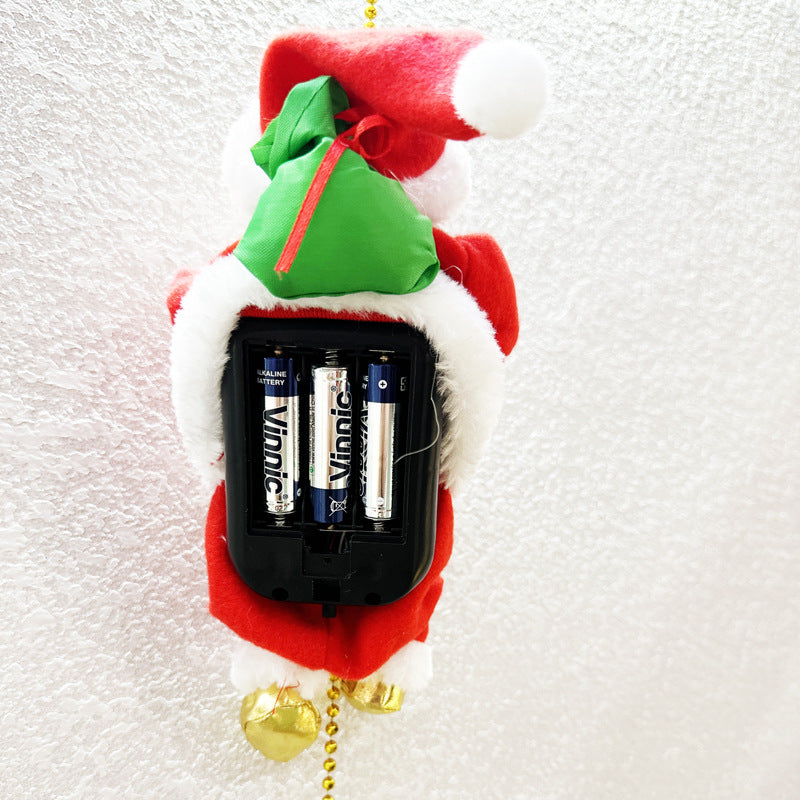 Babbo Natale che si arrampica