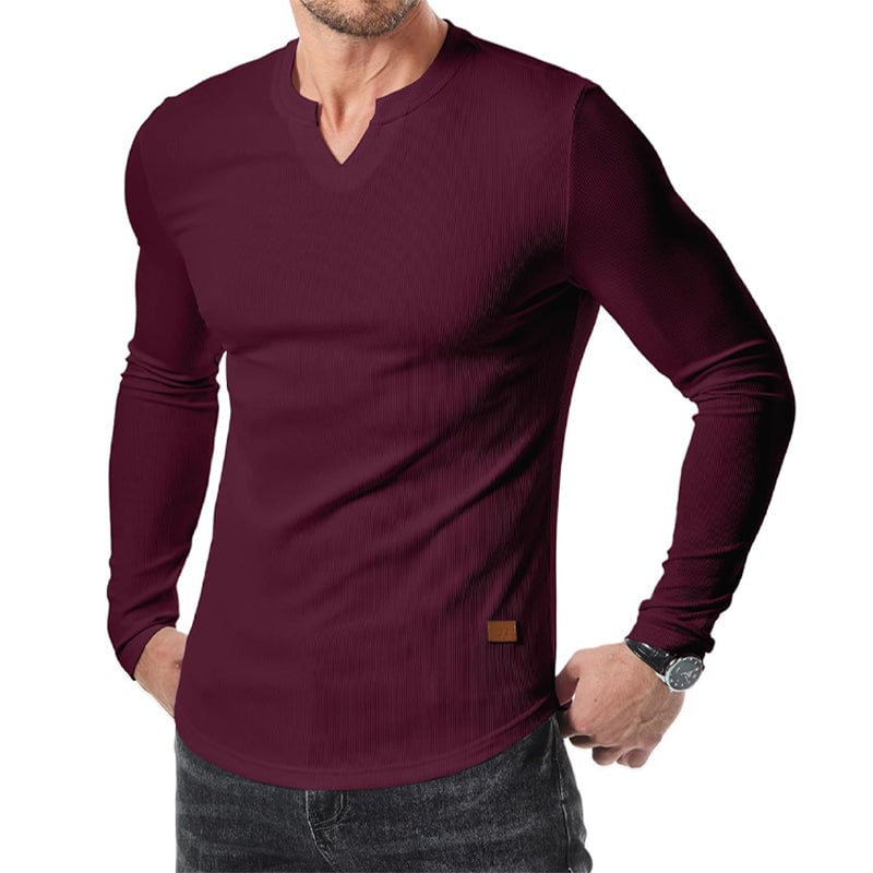 Maglietta Uomo Slim Fit Scollo a V Longline Muscle