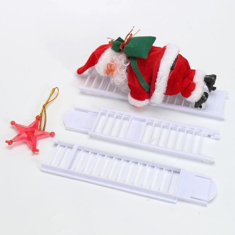 Babbo Natale che si arrampica