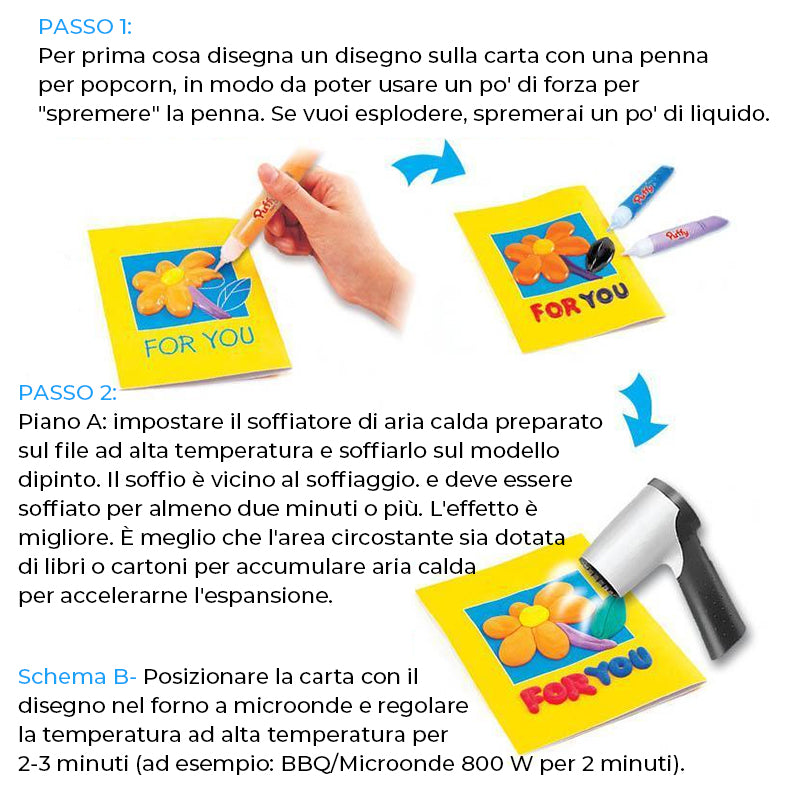 Penne da disegno a bolle fai-da-te (6 PZ)