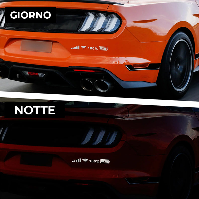 Adesivo riflettente per la segnalazione della batteria (10 pz.)