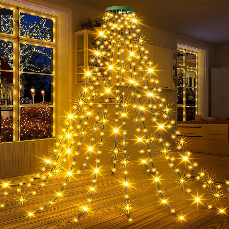 Luci a cascata per albero di Natale con anello