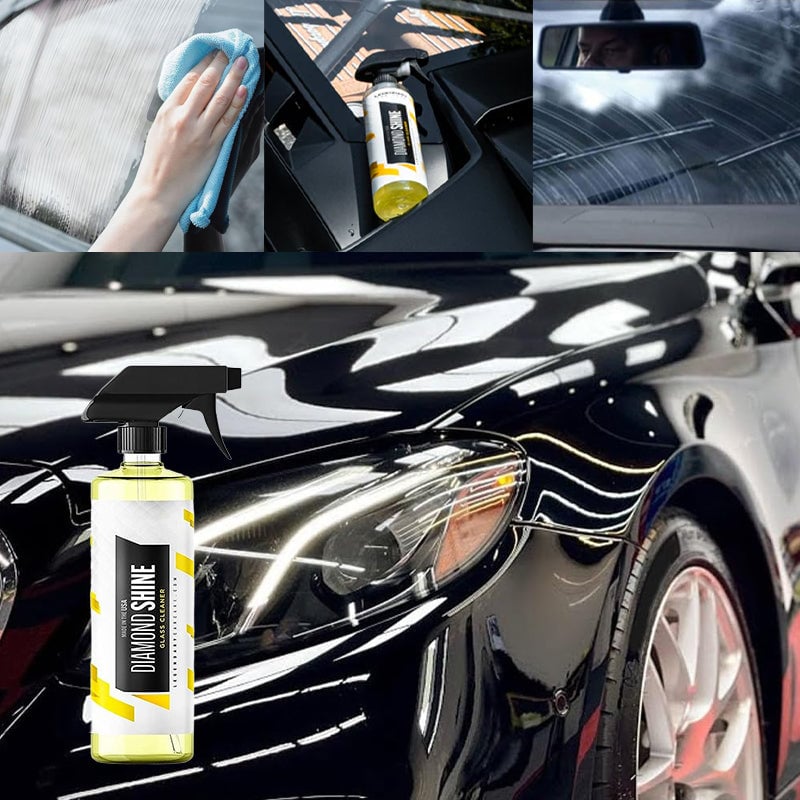 Detergente per vetri auto lucido