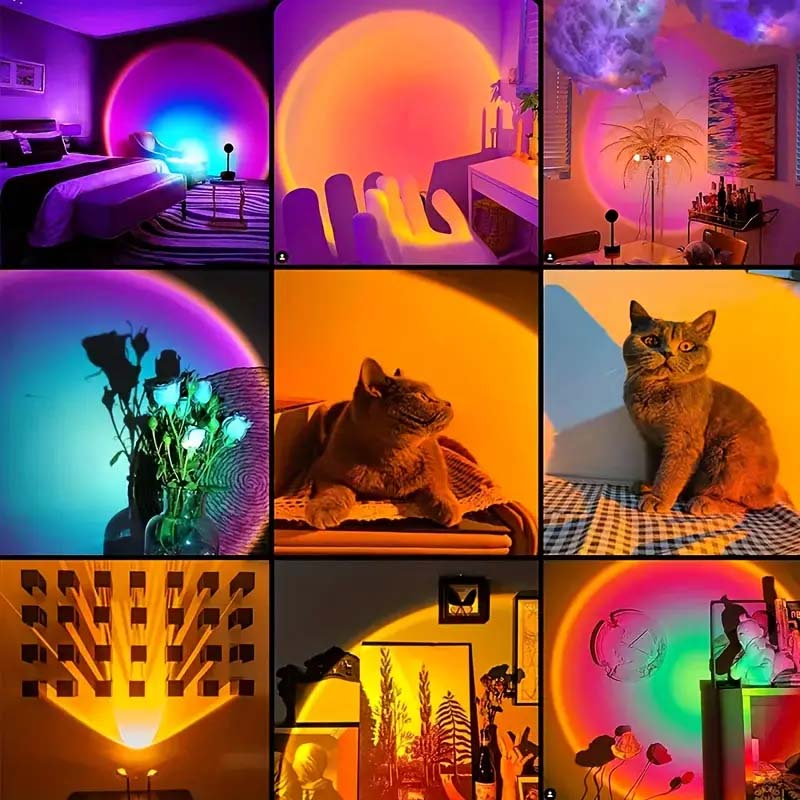 Lampada di proiezione tramonto RGB