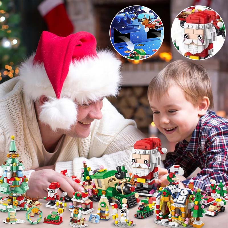 2024 Scatola regalo di blocchi di costruzioni natalizie