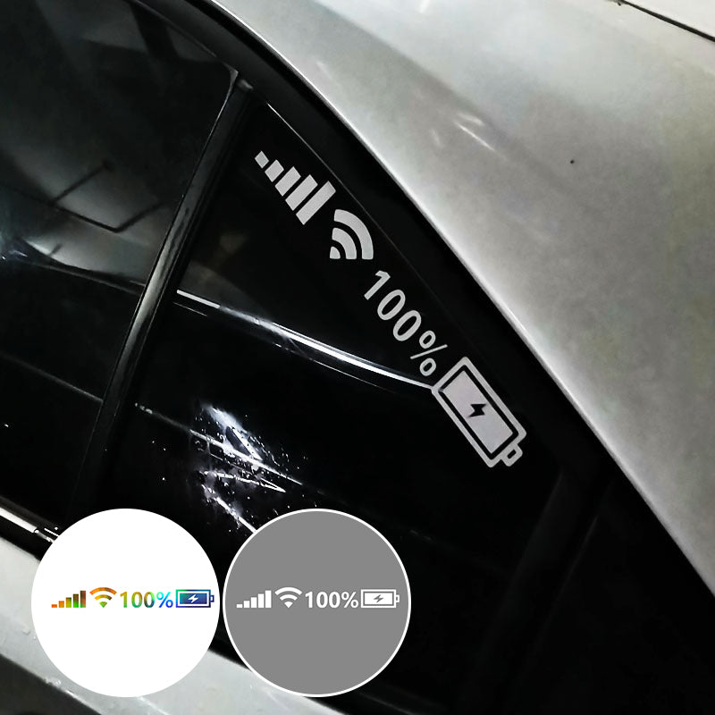 Adesivo riflettente per la segnalazione della batteria (10 pz.)