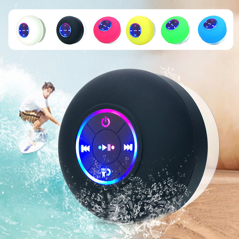 Mini altoparlante da doccia Bluetooth con luce LED