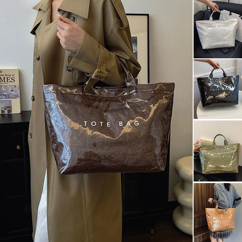 Borsa tote da donna con stampa di lettere