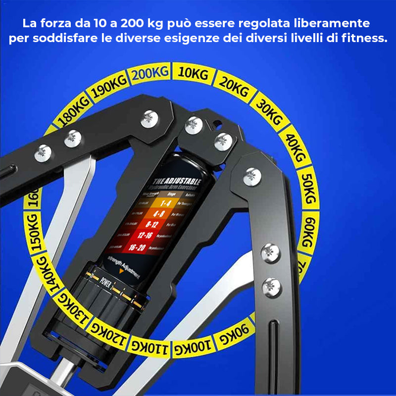 Trainer idraulico regolabile per la forza delle braccia (con contatore LED)