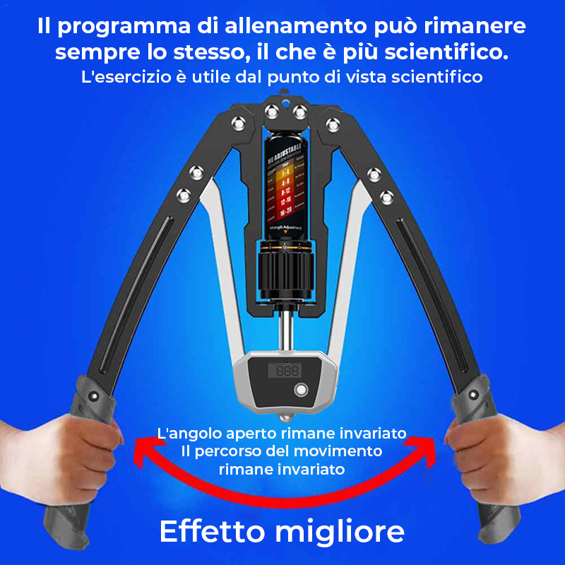 Trainer idraulico regolabile per la forza delle braccia (con contatore LED)