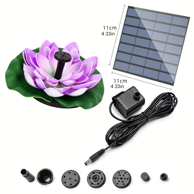 Laghetto con fontana solare a forma di loto decorativo
