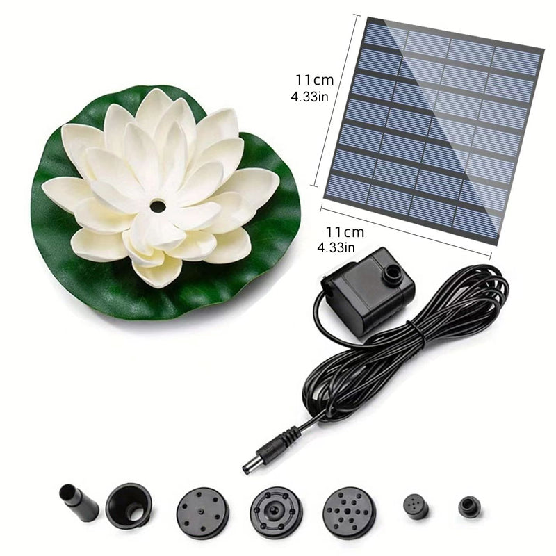 Laghetto con fontana solare a forma di loto decorativo