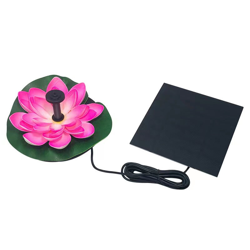 Laghetto con fontana solare a forma di loto decorativo