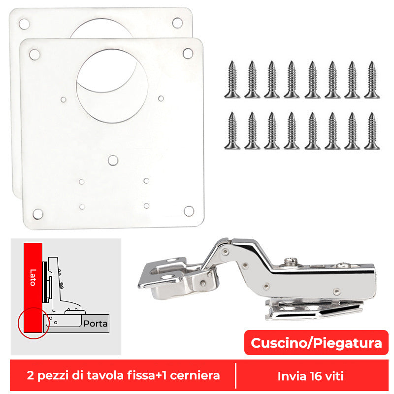 Set cerniere per ante dell'armadio